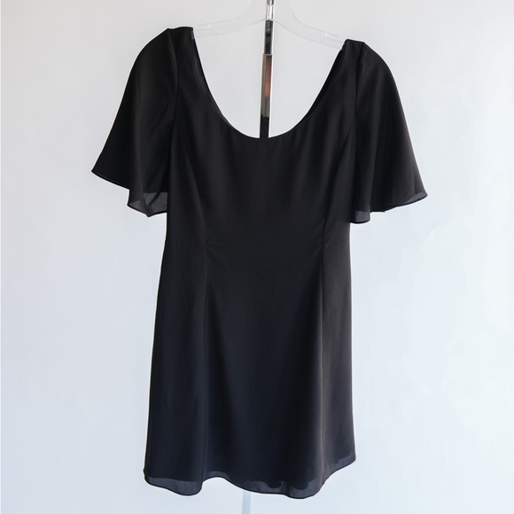THEORY Black Dress with Butterfly Sleeves - Picture 2 of 12